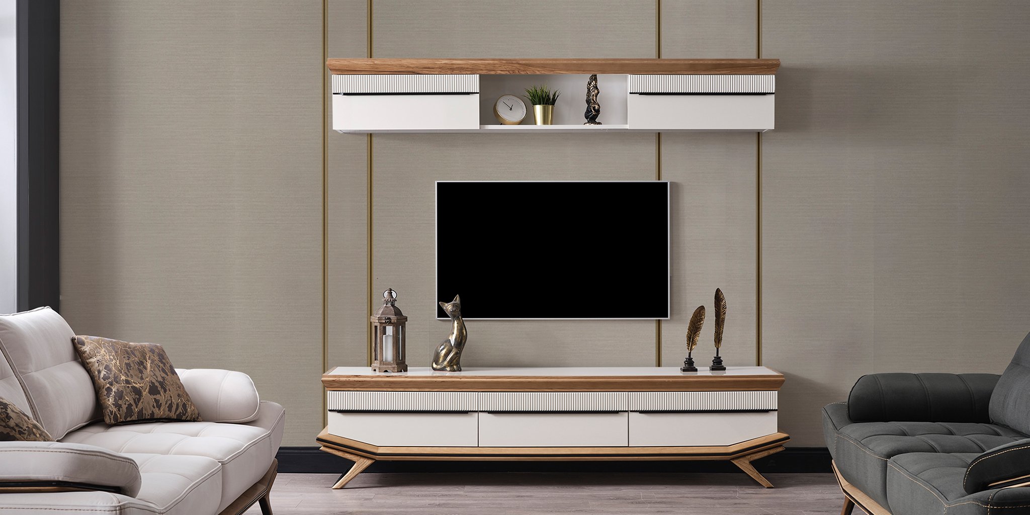 Elize Ahşap Tv Ünitesi